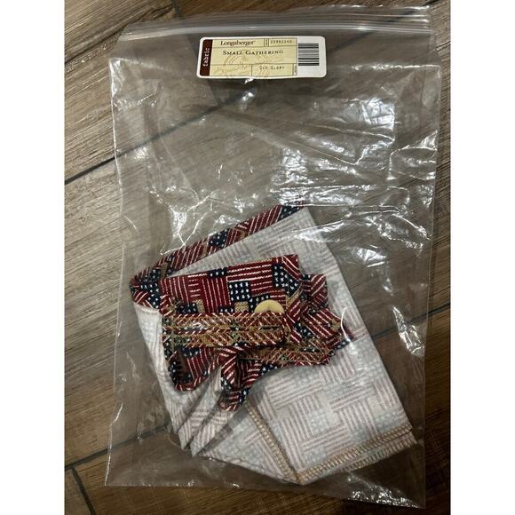 Longaberger Small Gathering Linerm OLD GLORY PATRIOTIC FLAG NEW - Picture 2 of 3